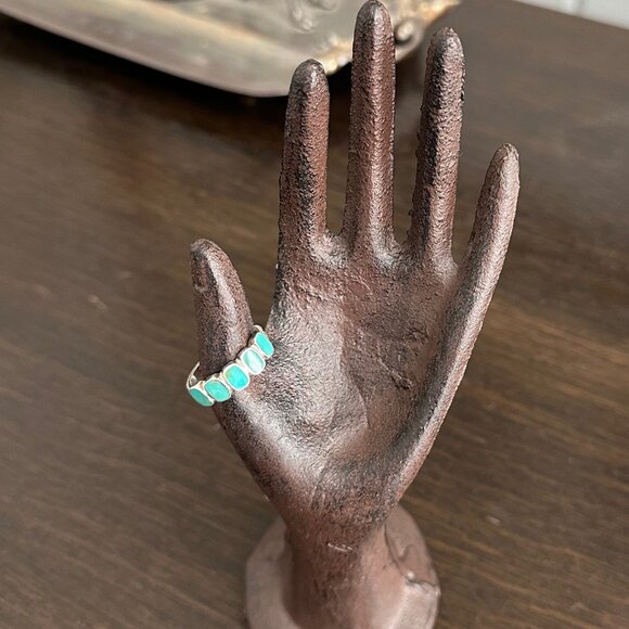 Anna Beck Turquoise Multi-Cushion Ring Silver - Picture 1 of 10